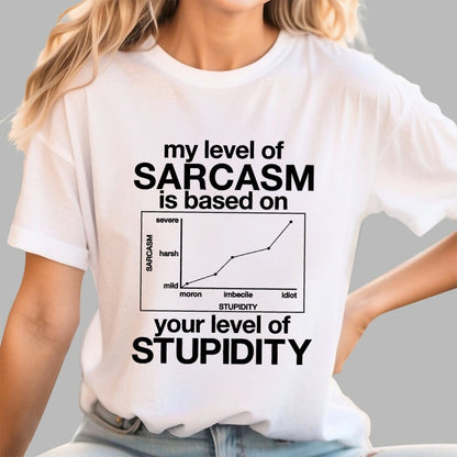 Sarcasm Level Chart Geek T-Shirt