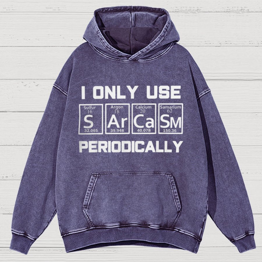 Sarcasm Periodic Table Element Vintage Distressed Hoodie