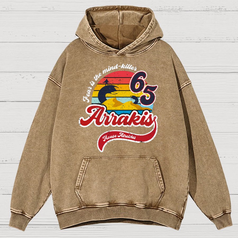 Fear Is The Mind Killer Cotton Vintage Distressed Hoodie