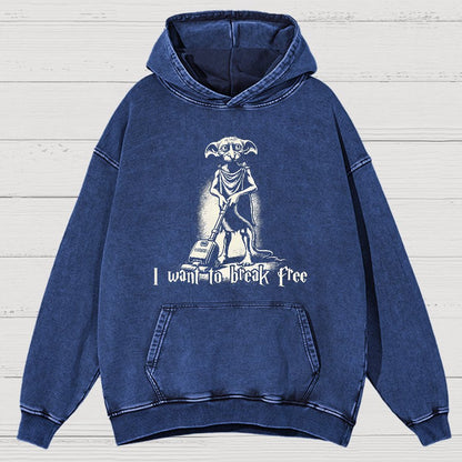 I Want To Break Free Nerdy Vintage Distressed Hoodie