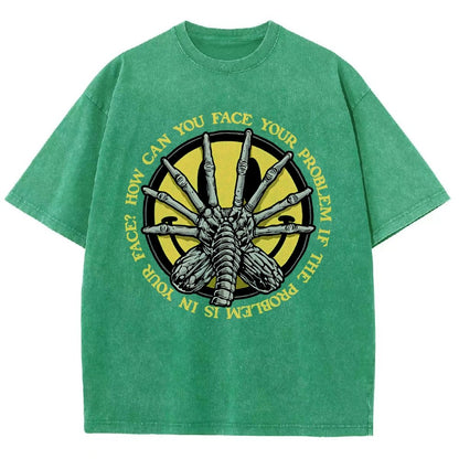 Face Problem Vintage Distressed T-shirt