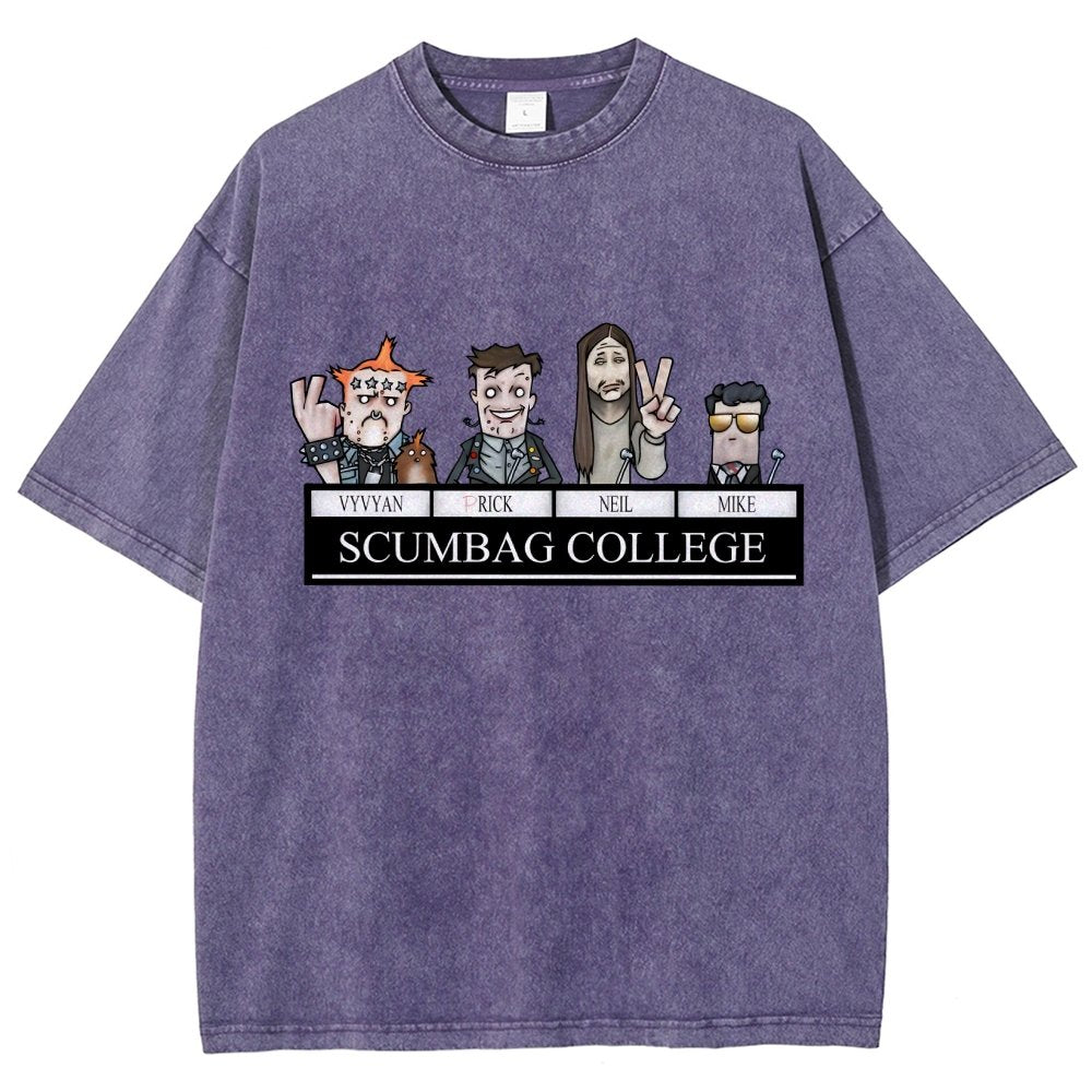 Cool Crew Scumbag College by HappyToast Vintage Distressed T-shirt