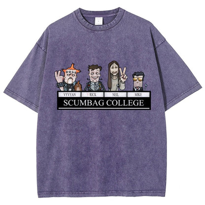 Cool Crew Scumbag College by HappyToast Vintage Distressed T-shirt