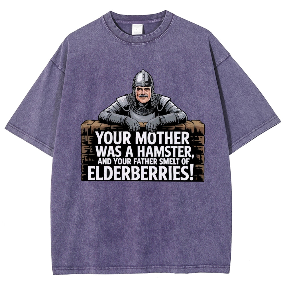 Your Mother Was A Hamster And Your Father Smelt Of Elderberries Vintage Distressed T-shirt