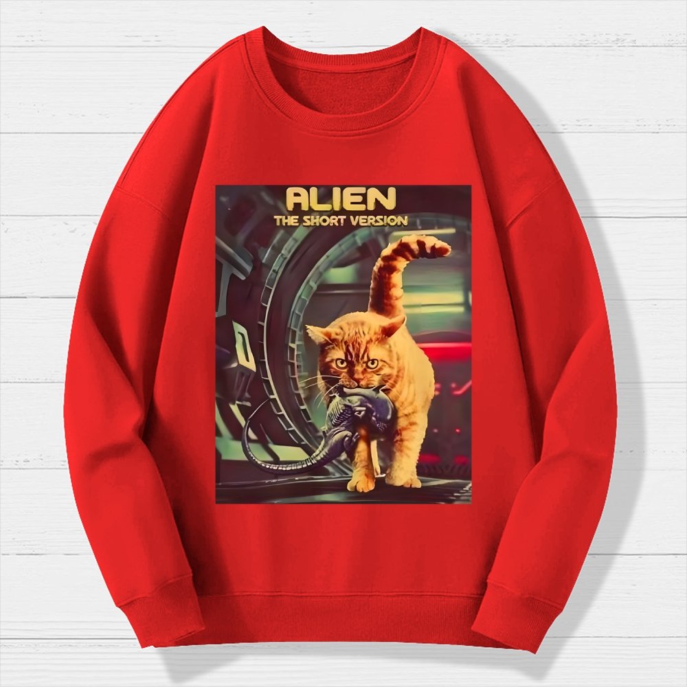 Mystery Cat Heavy Geek Cotton Sweatshirt