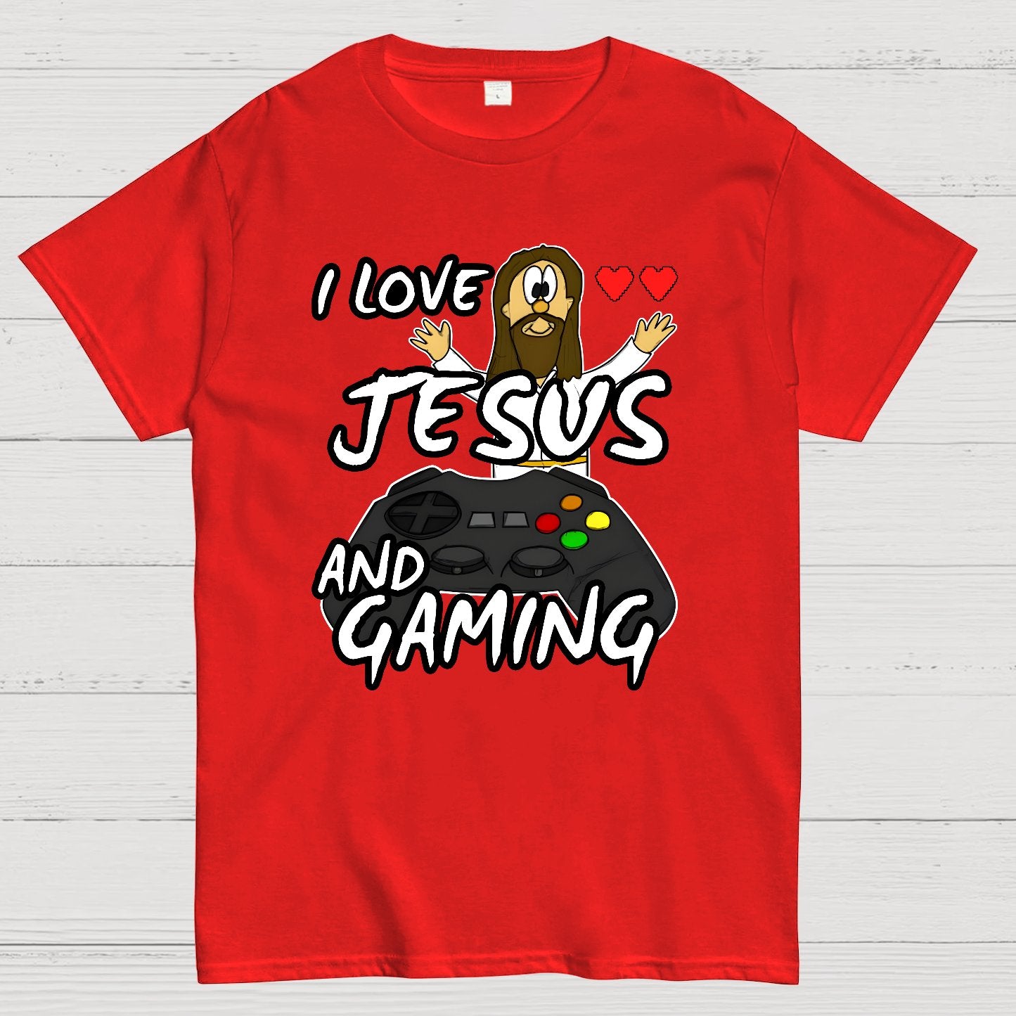 I Love Jesus And Gaming Geek T-Shirt
