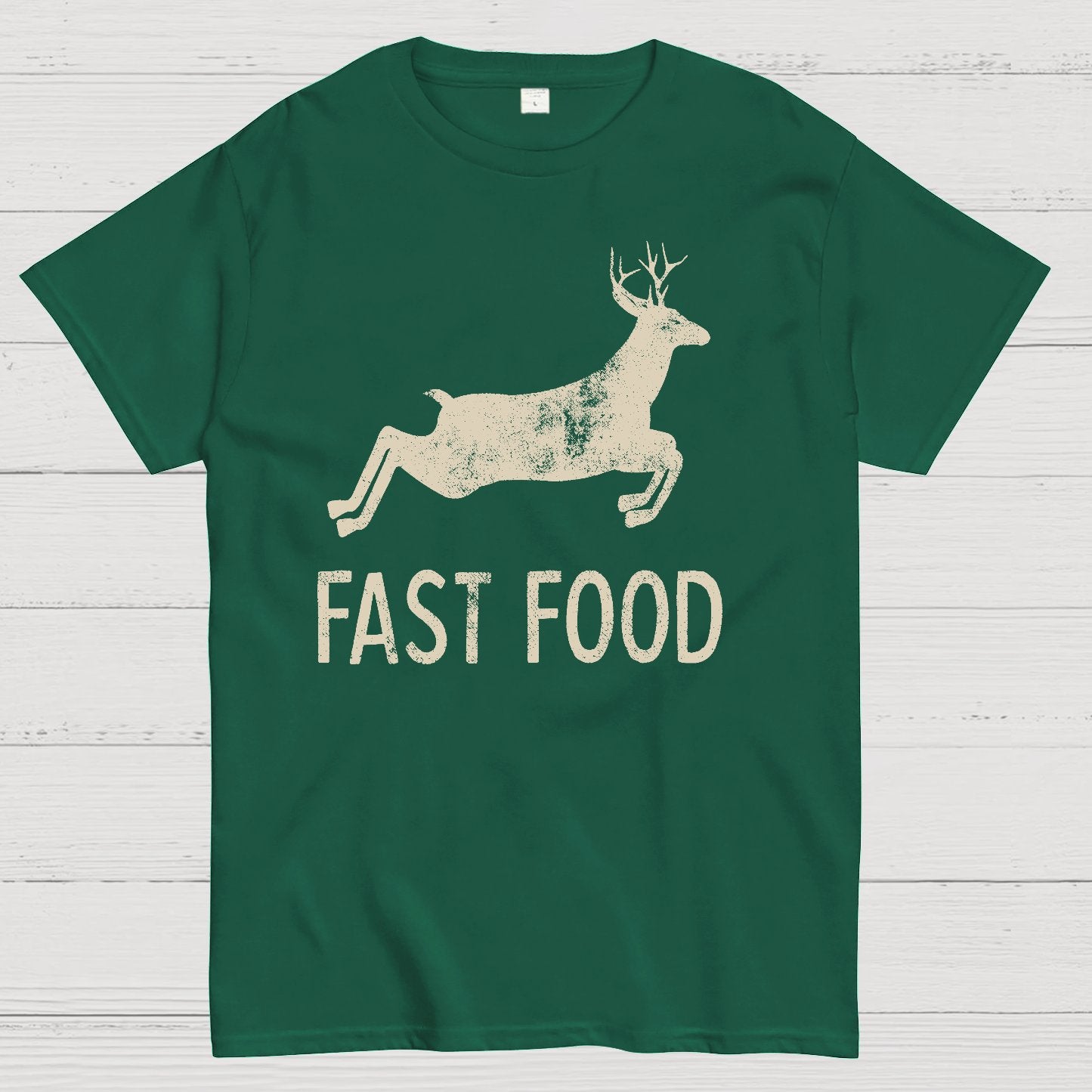 Fast Food Deer Funny Joke Hunting Geek T-Shirt
