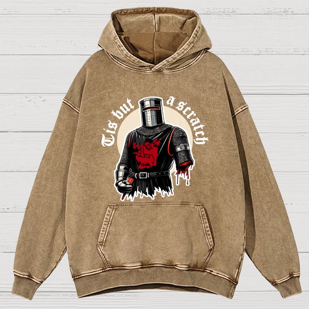 Tis But A Scratch Vintage Distressed Hoodie