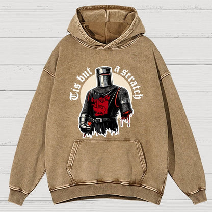 Tis But A Scratch Vintage Distressed Hoodie
