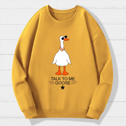 Talk To Me Geek Cotton Sweatshirt