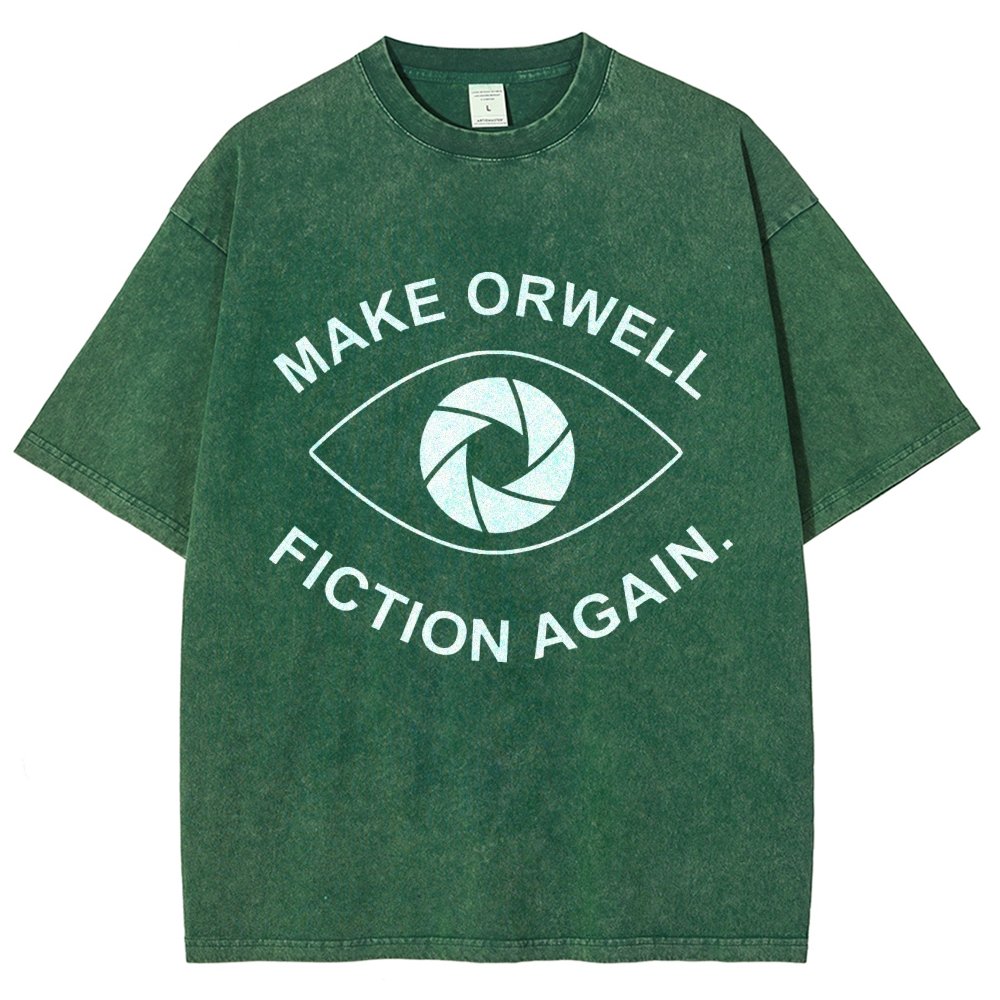 Make Orwell Fiction Again- 1984 Doublespeak is Here Vintage Distressed T-shirt
