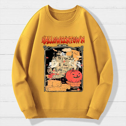 Spookyville University Est 1998. Halloween Geek Cotton Sweatshirt