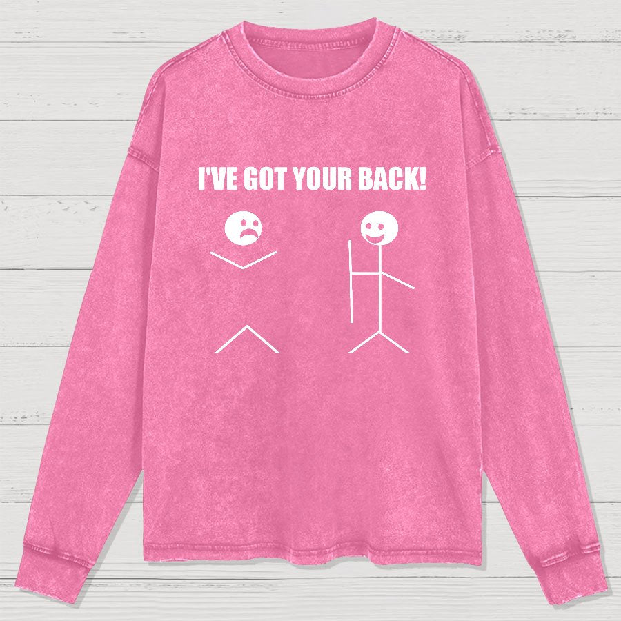 I've Got Your Back Geeks Washed Long Sleeve Tee