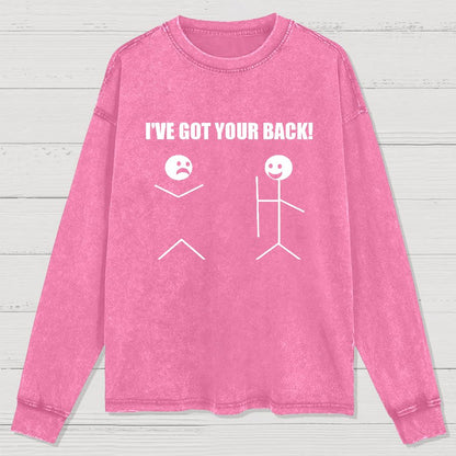 I've Got Your Back Geeks Washed Long Sleeve Tee