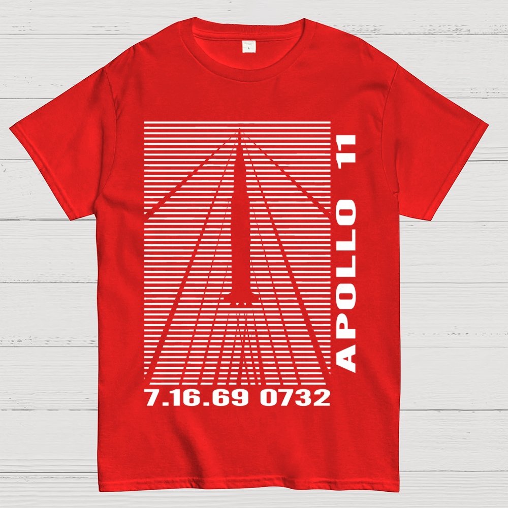 Shockwaves Apollo 11 Retro Space Design Unisex Geek T-Shirt