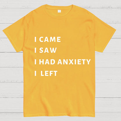 I Came I Saw I Had Anxiety I Left Geeky T-Shirt