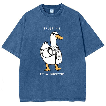 Trust Me I'm a Ducktor Vintage Distressed T-shirt