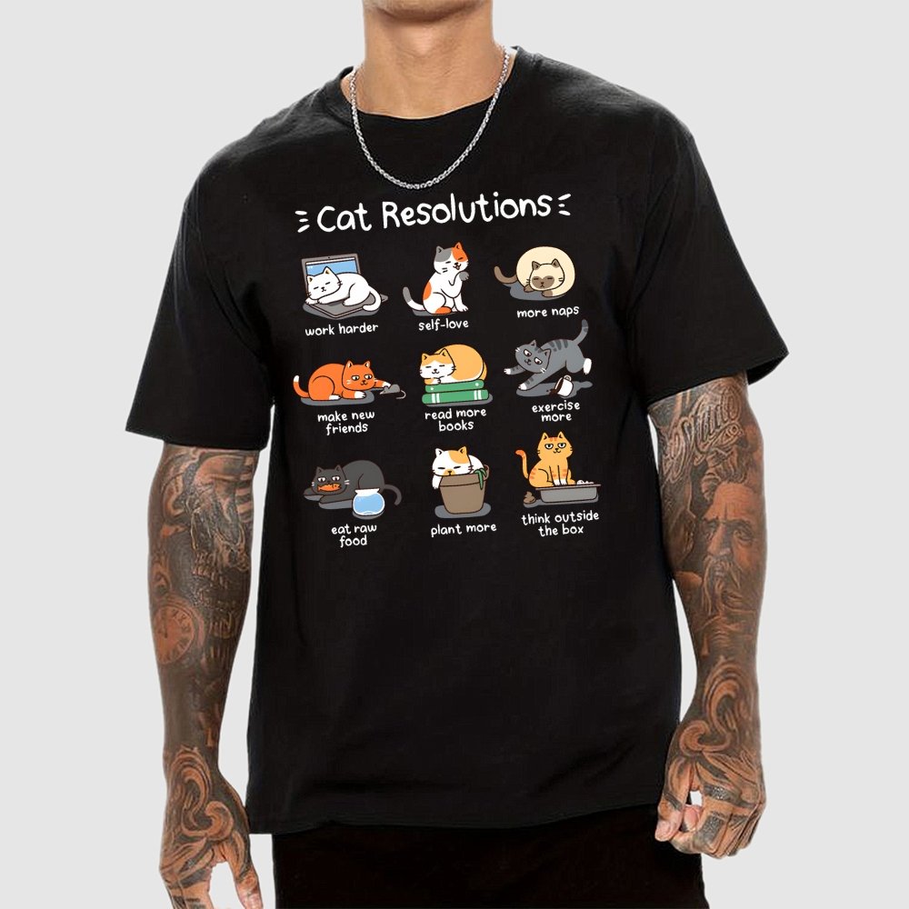 Cat Resolutions Geek T-Shirt