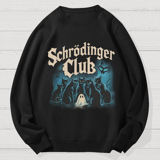 Schrödinger Cat club Halloween Geek Cotton Sweatshirt