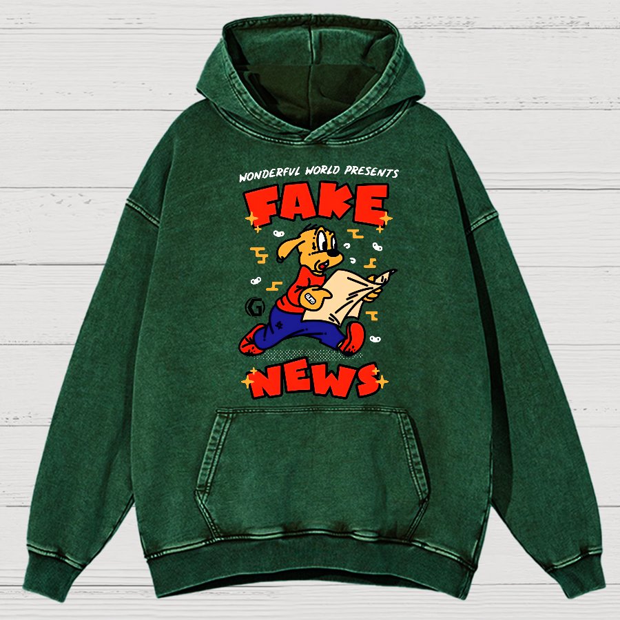 Fake News!Sarcasm Vintage Distressed Hoodie