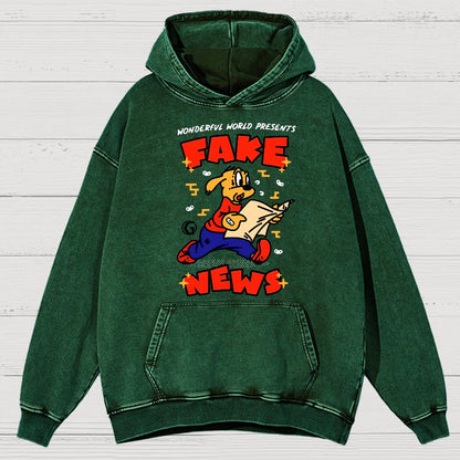 Fake News!Sarcasm Vintage Distressed Hoodie