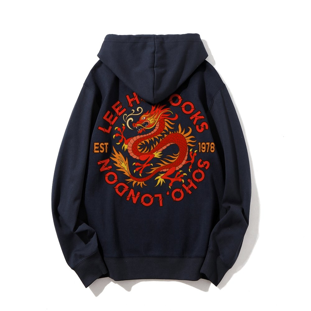 Mysterious Town's (Werewolves of London) Printed Back Cotton Hoodie