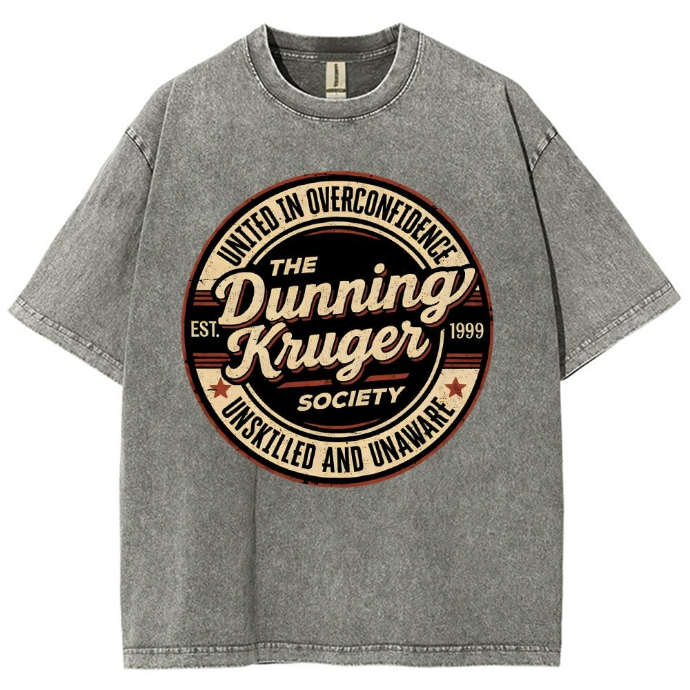 Dunning Kruger Society Vintage Distressed T-shirt