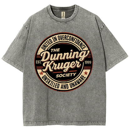 Dunning Kruger Society Vintage Distressed T-shirt