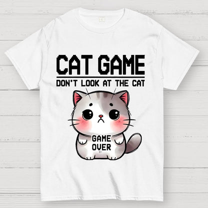 Funny Cat Game-Game Over Geek T-Shirt