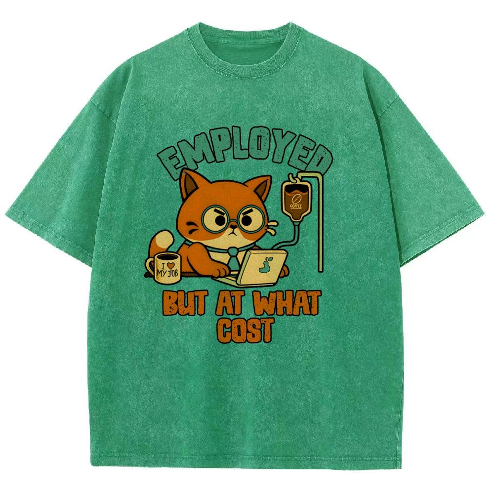 Employed But At What Cost Vintage Distressed T-shirt
