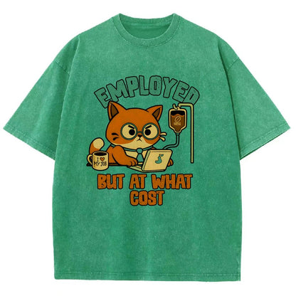 Employed But At What Cost Vintage Distressed T-shirt