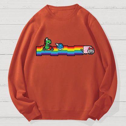 Rainbow Kart Geek Cotton Sweatshirt