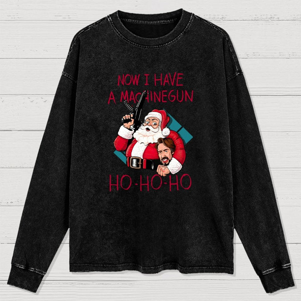 Ho-Ho-Ho Washed Long Sleeve Tee