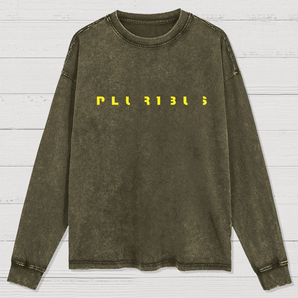 Pluribus Mysterious Creature Minimal Washed Long Sleeve Tee