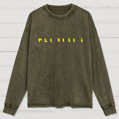 Pluribus Mysterious Creature Minimal Washed Long Sleeve Tee