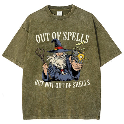 Out of Spells but Not Out of Shells Vintage Distressed T-shirt