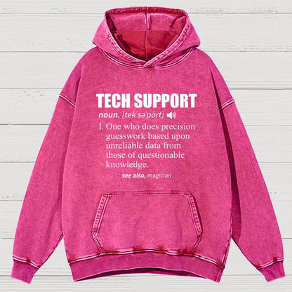 Tech Support Definition Vintage Distressed Hoodie