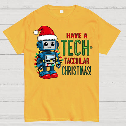 Have a Tech-Tacular Christmas! Cute Robot Holiday Geek T-Shirt