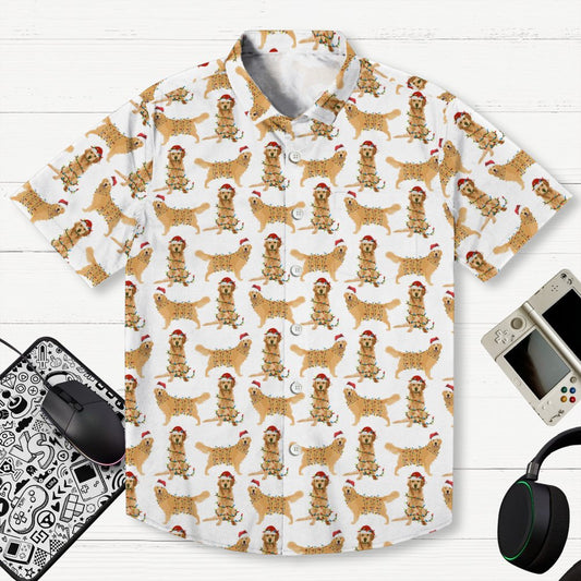 Dog With Santa Hat Art Print Geek Shirt