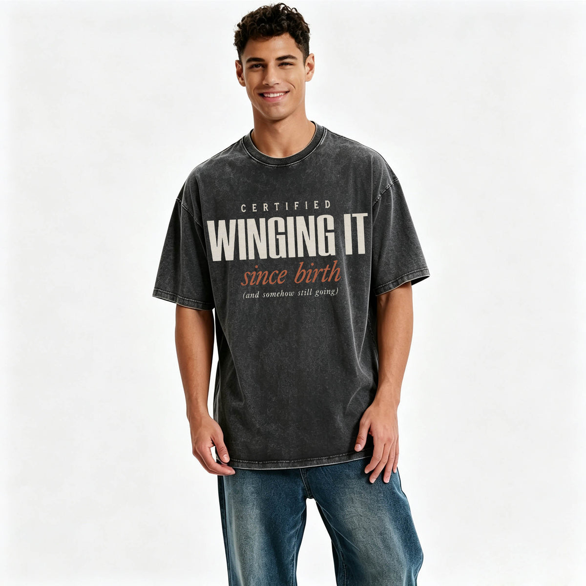 Certified Winging It Since Birth Funny T-Shirt