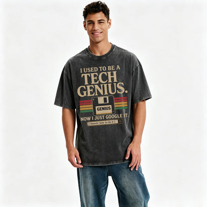 I Used to Be a Tech Genius. Now I Just Google It. Funny Vintage T-Shirt
