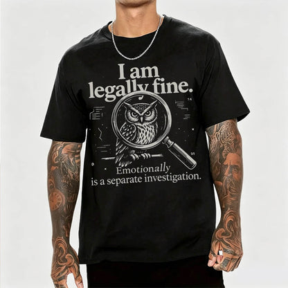 I Am Legally Fine Funny Dark Humor T-Shirt