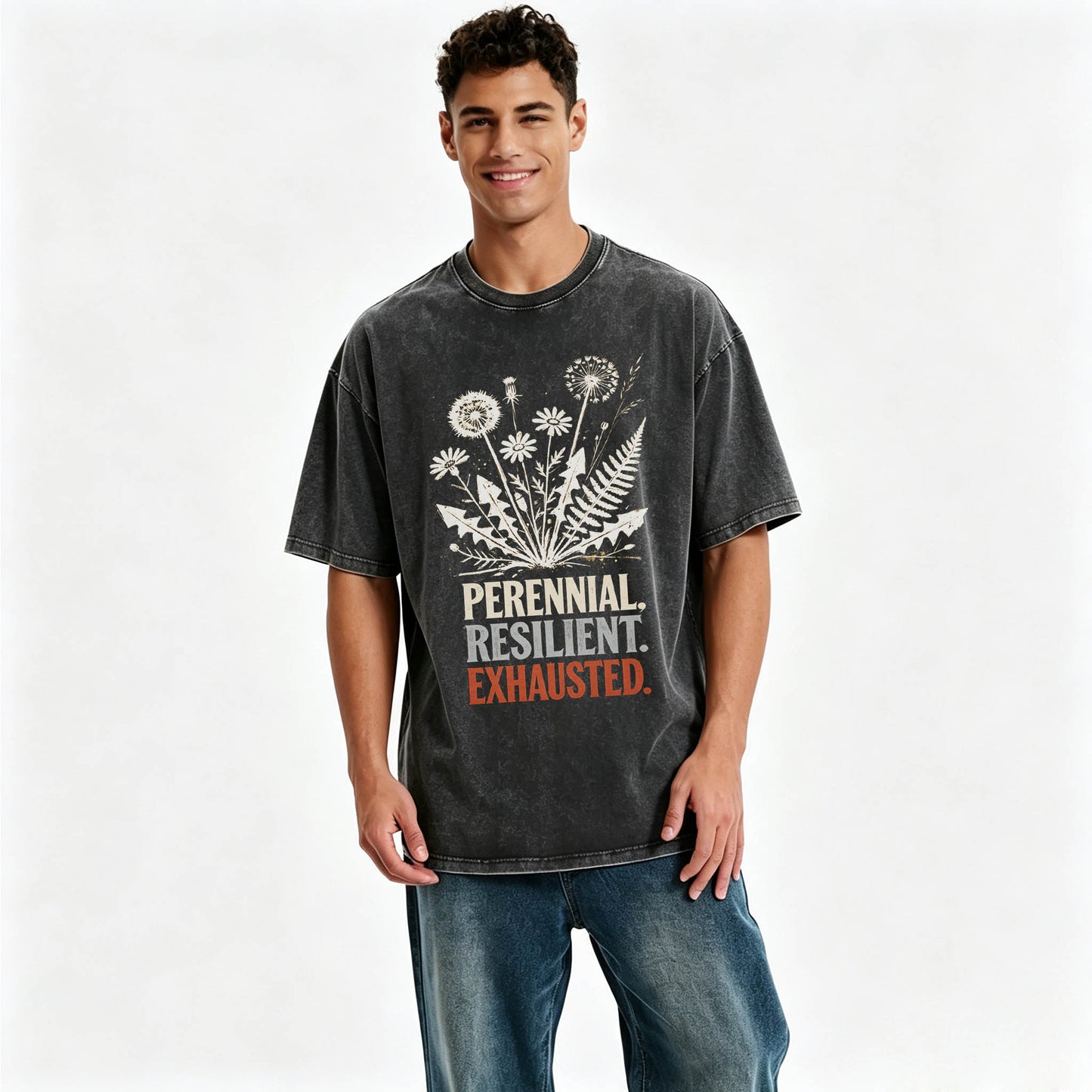 Perennial. Resilient. Exhausted. Vintage Washed Graphic Tee
