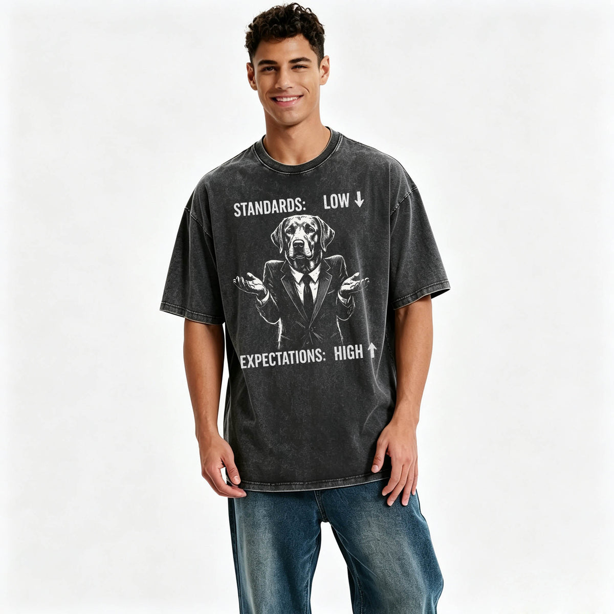 Standards Low Expectations High Funny Sarcastic T-Shirt