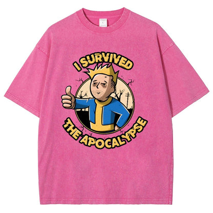 I Survived the Apocalypse Vintage Distressed T-shirt