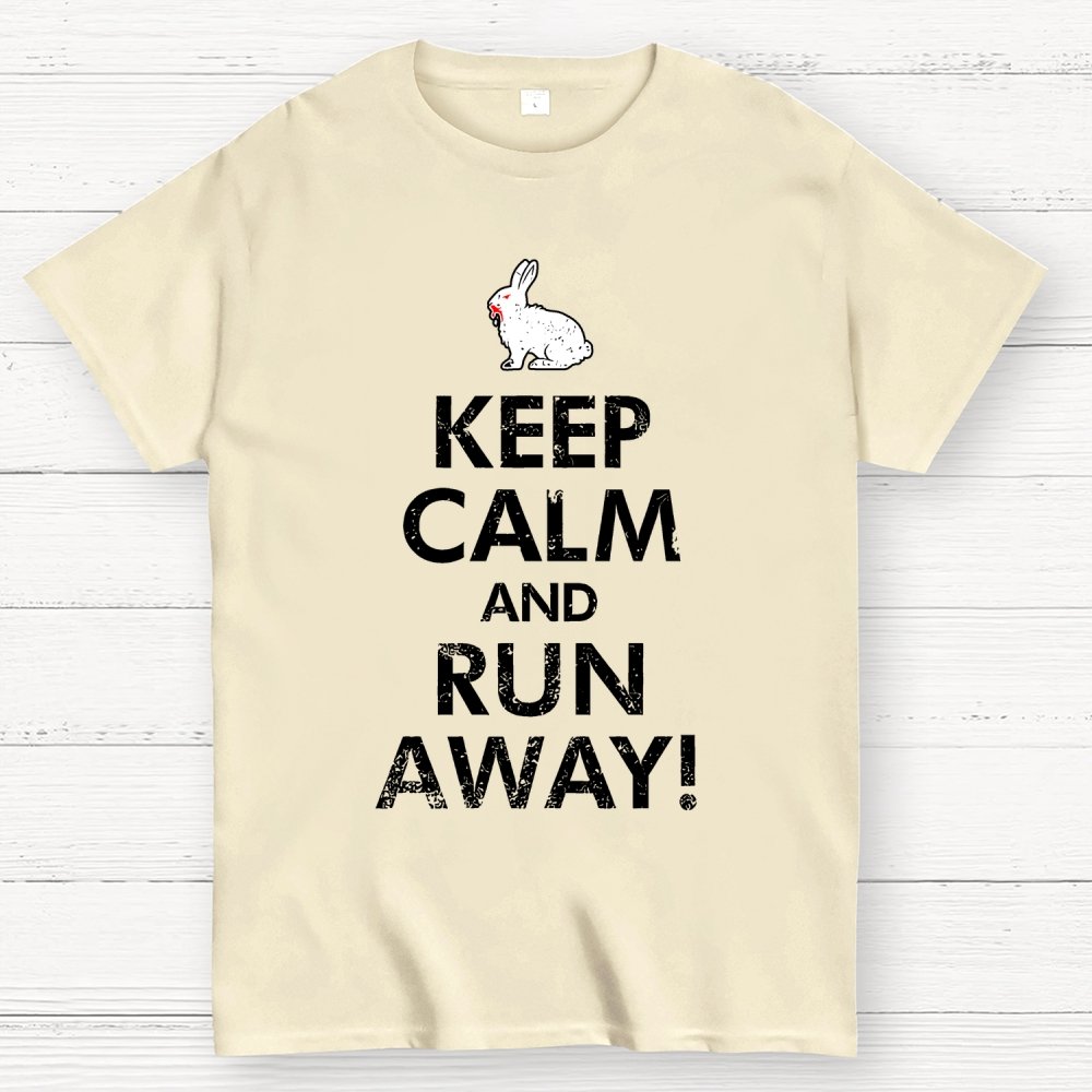 Keep Calm and Run Away! Unisex Geek T-Shirt