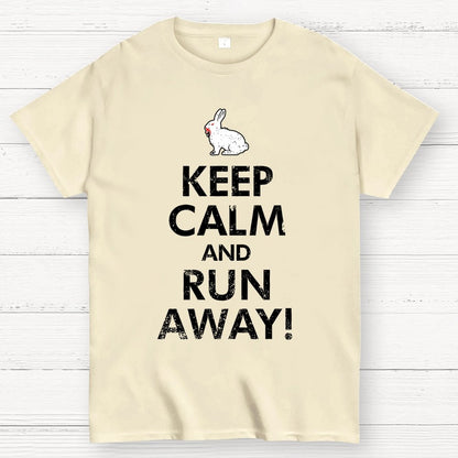 Keep Calm and Run Away! Unisex Geek T-Shirt