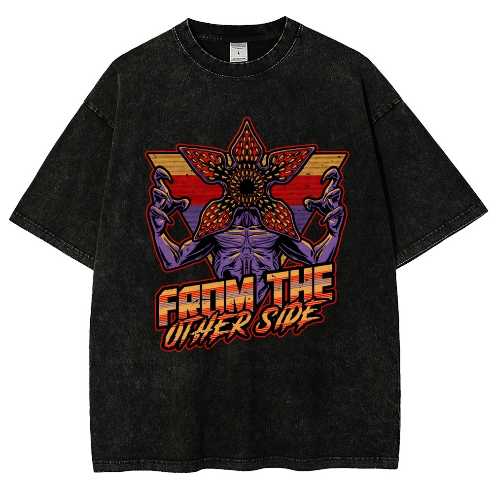Dimensional Monster Vaporwave Vintage Distressed T-shirt
