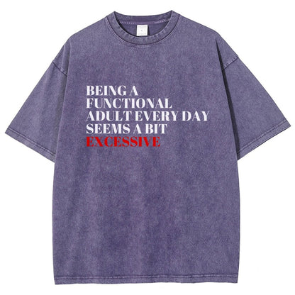 Functional Adult Vintage Distressed T-shirt