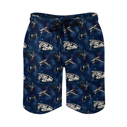 Space WarBlue Ships Geek Shorts
